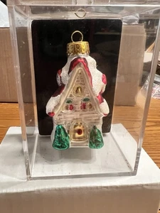 Unique Treasures Cottage Ornament Blown Glass Ornament Handmade - Picture 1 of 5