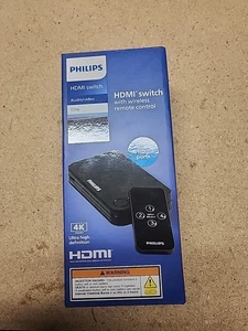 NEW Philips 4 Port HDMI Switch Elite 4K Ultra HD With Wireless Remote- $ - Picture 1 of 5