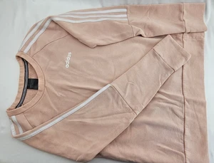 Adidas Women’s Sweater Size Medium Pink Pullover Crewneck, Long Sleeve, Knit - Picture 1 of 12