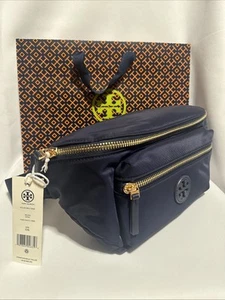 TORY BURCH NAVY NYLON BELT BAG FANNY PACK CROSSBODY PURSE 161103 - Picture 1 of 9
