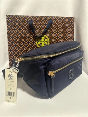 BOLSO BANDOLERA TORY BURCH AZUL MARINO NAILON RIÑONERA 161103 Foto 1 de 4