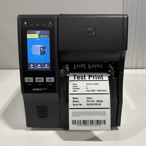 Zebra ZT411 RFID 300dpi TT/DT Label Printer w/New Printhead - Picture 1 of 11