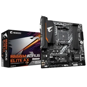 GIGABYTE AORUS AMD Ryzen B550 AORUS ELITE AX AM4 PCIe 4.0 Micro ATX Motherboard - Picture 1 of 5