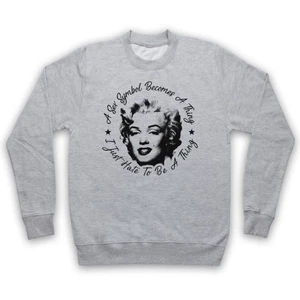 MARILYN MONROE SEX SYMBOL RETRO UNOFFICIAL I HATE TO BE ADULTS UNISEX SWEATSHIRT - Picture 1 of 11