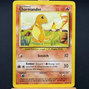 Charmander - 46/102 - Conjunto Base - Ilimitado - Común - Pokemon - WOTC - Jugado - Imagen 1 de 3