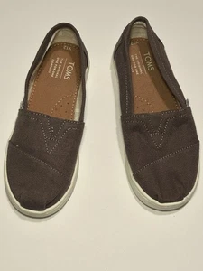 Zapatos sin cordones TOMS Alpargata de lona marrón para niños talla Y12 - Imagen 1 de 6