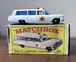 Vintage MATCHBOX SERIES NO 54 CADILLAC AMBULANCE WITH Original box - Picture 1 of 9