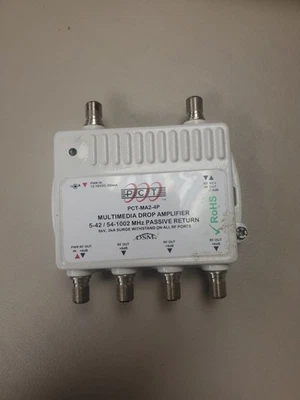 PCT-MA2-4PN 4 Port RF Multimedia CATV Drop Amplifier With Passive Return  - Image 1 of 4