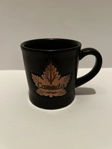 Tazza caffè Canada carbone nero rame foglia acero ceramica grande - Foto 1 di 4