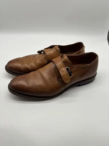 Scarpe eleganti Allen Edmonds Warwick uomo 10,5 D pelle marrone cinturino singolo monaco - Foto 1 di 9