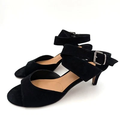 Sandalia J. Renee Soncino con correa al tobillo punta abierta para mujer negra talla 12M EU43 Foto 1 de 4