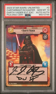 2023 STAR WARS UNLIMITED PROMO #2 DARTH VADER EVENT EXCLUSIVE AUTOGRAPH SIGNED - Image 1 of 4