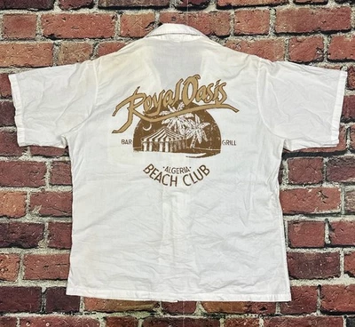 Винтажная мужская рубашка на пуговицах Ocean Pacific OP для серфинга Royal Oasis L/XL 80-е - Изображение 1 из 4