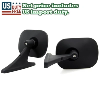 k6brn7u MAZDA RX1 2 RX3 RX4 RX5 SEDAN WAGON COUPE HARDTOP BLACK DOOR MIRRORS NEW — 第 1/4 张图片