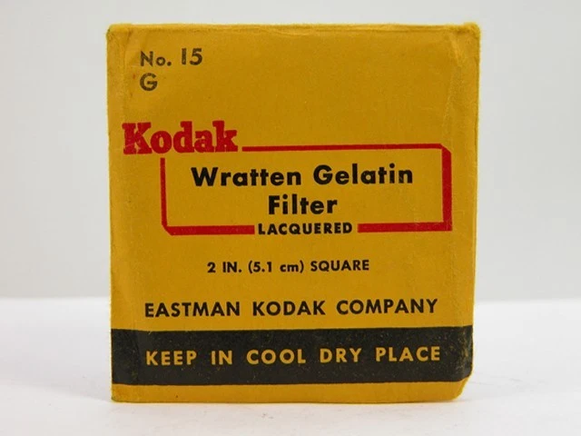 Kodak WRATTEN #15 G Yellow FILTER GEL 2X2" Filter For Black & White Contrast! - Image 1 of 1