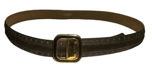 Lanvin France Men's Brown Double Suede Cerul Cow Leather Belt 38 - Picture 1 of 6