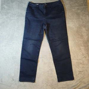 Liz Claiborne Womens Blue Jeans Size 16 Original Fit Tapered Leg 29.5" Inseam - Picture 1 of 12
