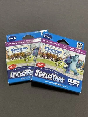 2 Monsters University Innotab Educational Game Cartridges Vtech Disney Pixar New - Image 1 of 4