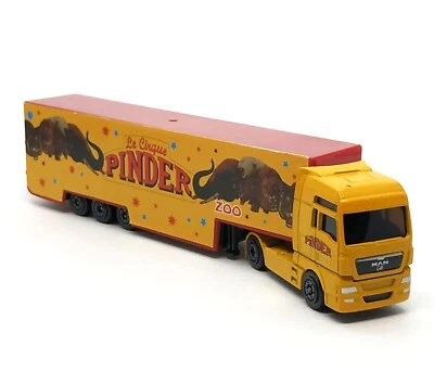 Majorette Pinder Truck Man TGX Truck with Container 1/100 (6") no Package - Image 1 of 4