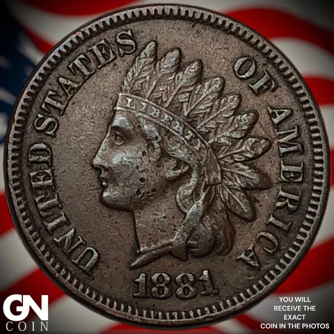 1881 Indian Head Cent Penny  Q2501 Cover