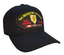U.S. Army 1st Infantry Division Hat Black Ball Cap US Army OIF Iraqi Freedom Vet