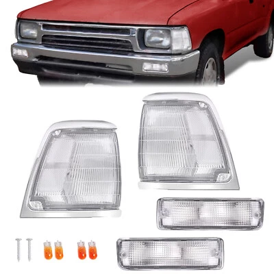 Прозрачные угловые фары + сигнальные огни бампера для 1992-1995 Toyota пикап 2WD - Изображение 1 из 4