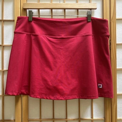 New Fila red Flirty 15” long skirt tennis women’s XL skort activewear pickleball - Image 1 of 3