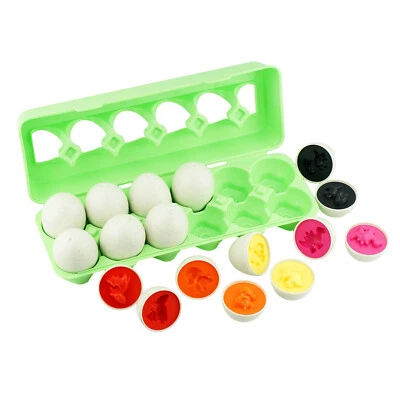 Dimple 12 Match & Play Dinosaur Matching Egg Easter Toy with Holder for kids - Image 1 of 4