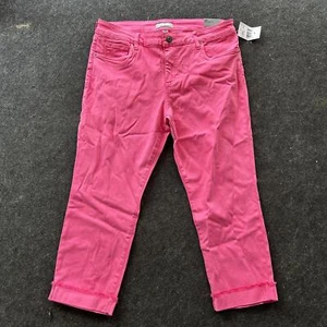 KUT from the Kloth Amy Crop Straight Leg Jeans, size 14P, Sugar Coral - Picture 1 of 5