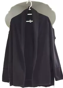 Exertec Fleece Jacket Plus Size 2X Midnight Blue Shawl Collar Open Front New NWT - Picture 1 of 13