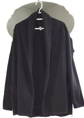 Exertec Fleece Jacket Plus Size 2X Midnight Blue Shawl Collar Open Front New NWT - Image 1 of 4