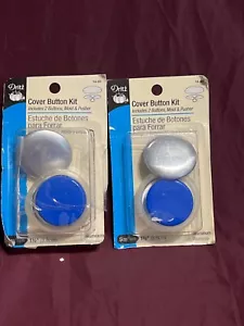 Cover Button Kit, Size 1 1/2". 2 buttons, mold & pusher, Dritz, (T9) - Picture 1 of 5