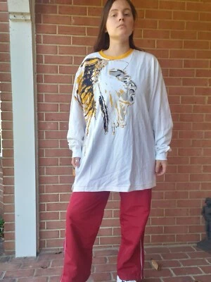 NUEVO CON ETIQUETAS Camisa Pepe Jeans De Colección Hombres XL Pieles Rojas Suelta Hip Hop Ropa de Calle Blanca Foto 1 de 4