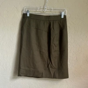 Tomasz Starzewski olive green wool skirt size 10 made in England - Picture 1 of 5