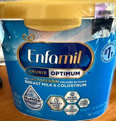 2 tubs Enfamil Enspire Optimum Formula 20.5 OZ Exp. 09/2025 - 06/ 2026