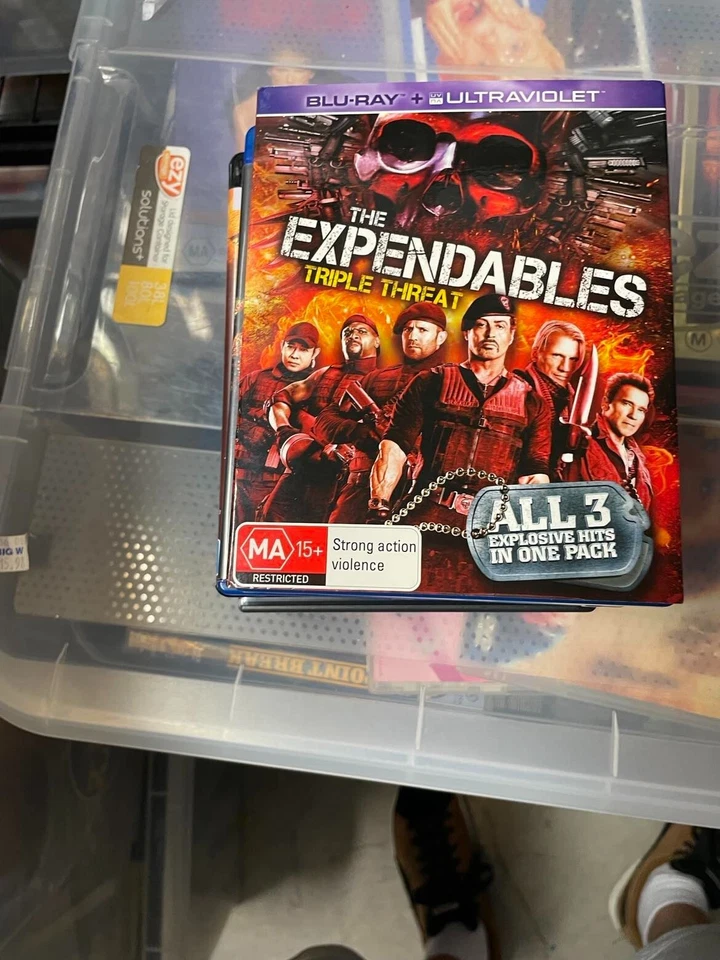 The Expendables 1,2,3 - AU Blu Ray - Triple Threat / 3 Pack - Action - Stallone - Image 1 of 1