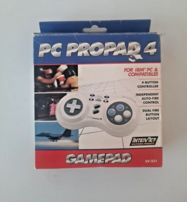 INTER ACT PC PROPAD 4 SV-231 FOUR BUTTON COTROLLER FOR PC BRAND NEW OPEN BOX - Image 1 of 4