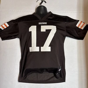 Reebok Youth L NFL Players Jersey Cleveland Browns Braylon Edwards #17 Mesh - Picture 1 of 10