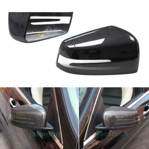 For Mercedes Benz W204 W176 W212 A45 C63 AMG Real Carbon Fiber Mirror Cover Cap - Picture 1 of 7