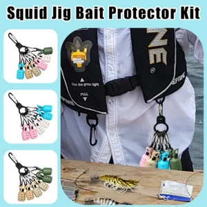 6x Squid Jig Bait Protector Kit Octopus Hooks Cuttlefish Umbrella Lure Cover - Picture 1 of 15