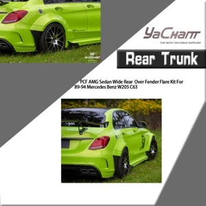 PCF AMG Sedán Ancho Trasero Sobre Guardabarros Acampanado Kit Para 89-94 Mercedes Benz W205 C63 - Imagen 1 de 11