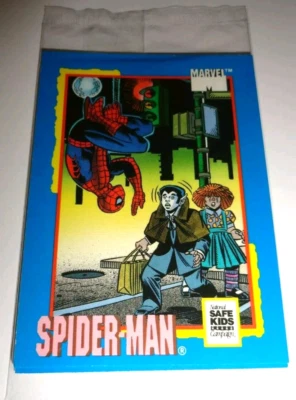 1991 Impel MARVEL Safe Kids Treats Pack Spider-man/ Capt. Америка (3 карты упаковка) K - Изображение 1 из 2