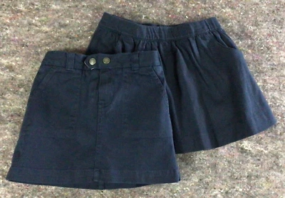 2 Girls Size 6 Cotton Navy Blue Skort Skirt Lands End - Image 1 of 4