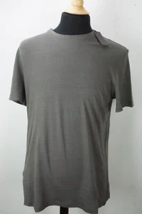 Isaia Napoli Solid Gray 100% Linen Short Sleeve T Shirt Sz M Brand New - Picture 1 of 6