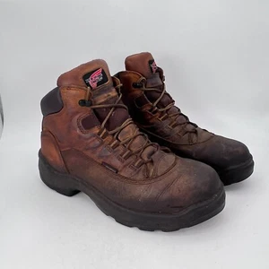 Red Wing 4400 Work Brown Waterproof Safety Steel women Boot ASTMF 2413-05 Sz 10D - Picture 1 of 12