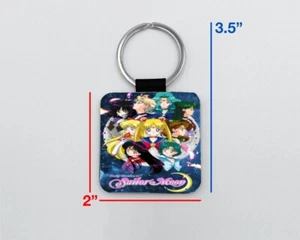 Sailor Moon Anime Schlüsselanhänger mit allen Matrosen! Polyester und veganes Leder - Bild 1 von 1