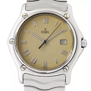 Ebel Sport Classic Wave Date Ladies 31mm Quartz Steel Watch - Picture 1 of 13