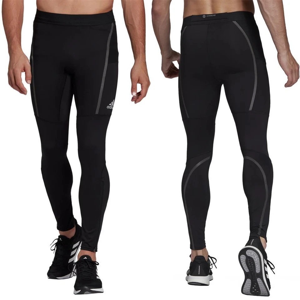 Adidas Saturday Long Tight Pantaloni da Corsa Uomo Leggings Sport Allenamento - Immagine 1 di 1