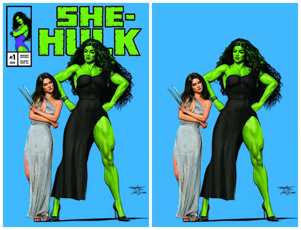 SHE HULK #1 MIKE MAYHEW HOMAGE TRADE/VIRGIN VARIANT SET LTD TO 1000 SETS