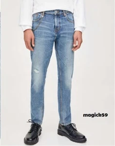 Pull&Bear Premium Mujer Pantalones de mezclilla ajustados con cadenas talla XXL EUR44 - Imagen 1 de 3